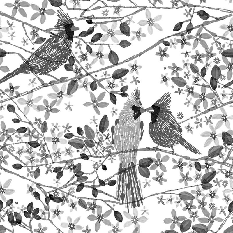 Rouleau de papier peint Finlea, Noir et blanc