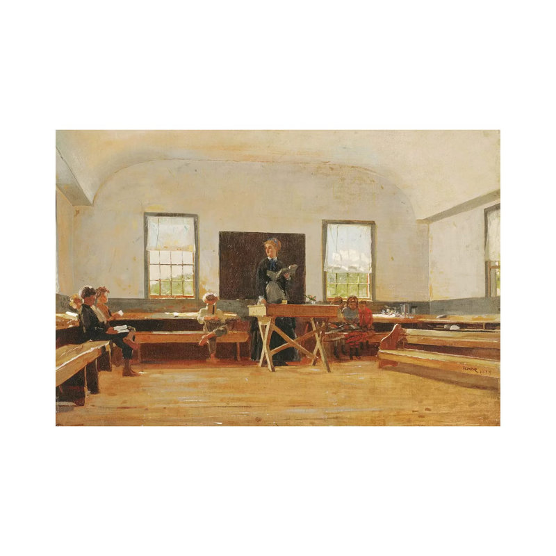 Country School, 1873 by Winslow Homer - Wrapped Canvas Gallery-Wrapped Canvas Giclée, 66.04 cm H x 45.72 cm W x 1.91 cm D