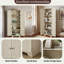 Grande armoire de rangement de 72,4 pouces avec 8 portes et 4 tablettes pour une utilisation polyvalente, une conception élégante et spacieuse pour diverses pièces-394919274