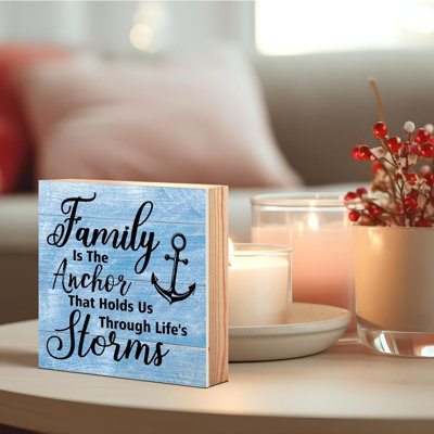 «Family Is The Anchor», panneau mural en bois