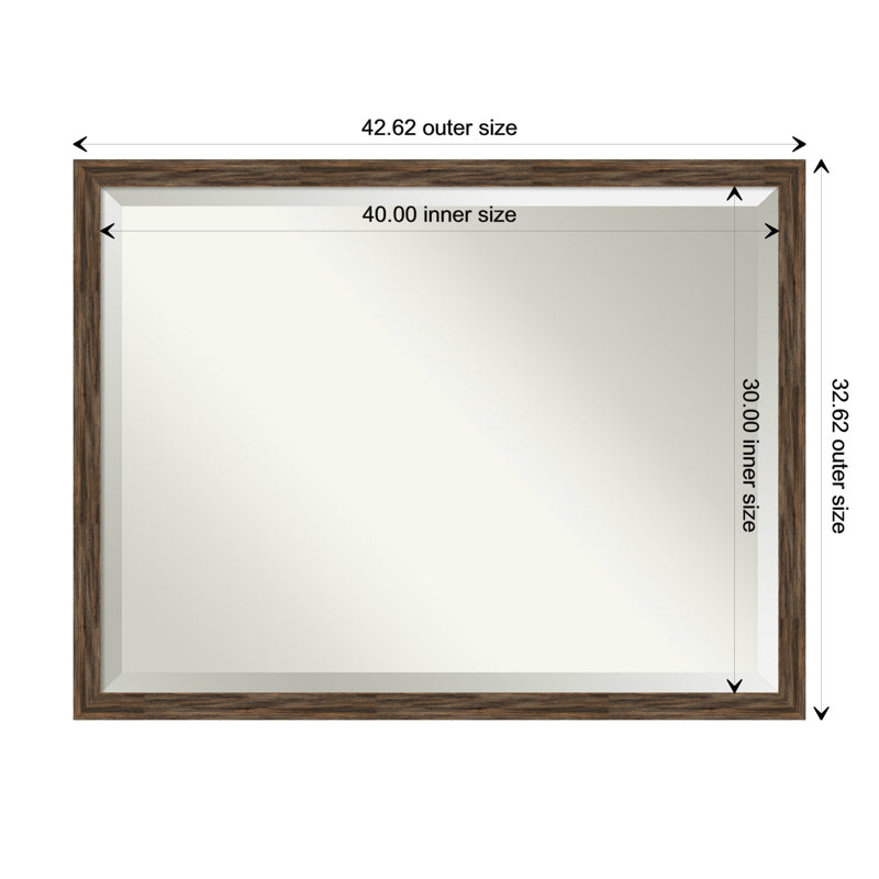 Miroir de salle de bain Dunaghy, 32,62 po x 42,62 po
