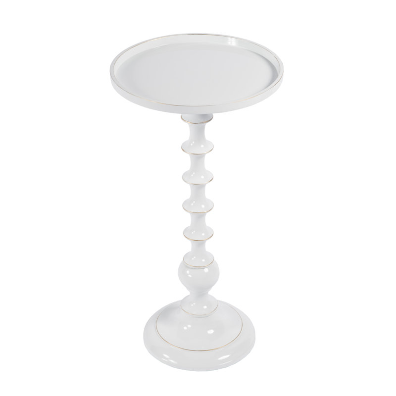 Table d'appoint ronde en métal de 11 po de largeur Doyna