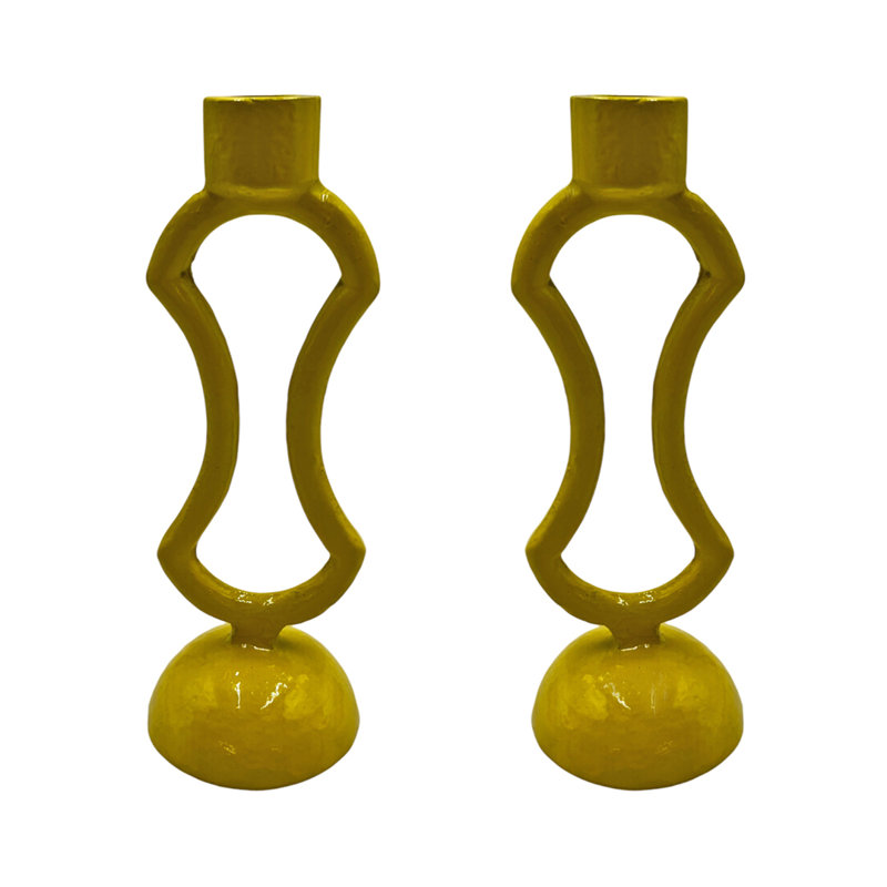 Chandelle conique en aluminium 9 "H, Citron