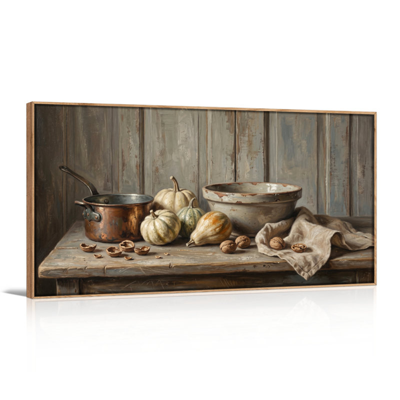 Nature morte, reproduction d'art sur toile, ensemble de 1, Naturel, L 48 po x H 24 po