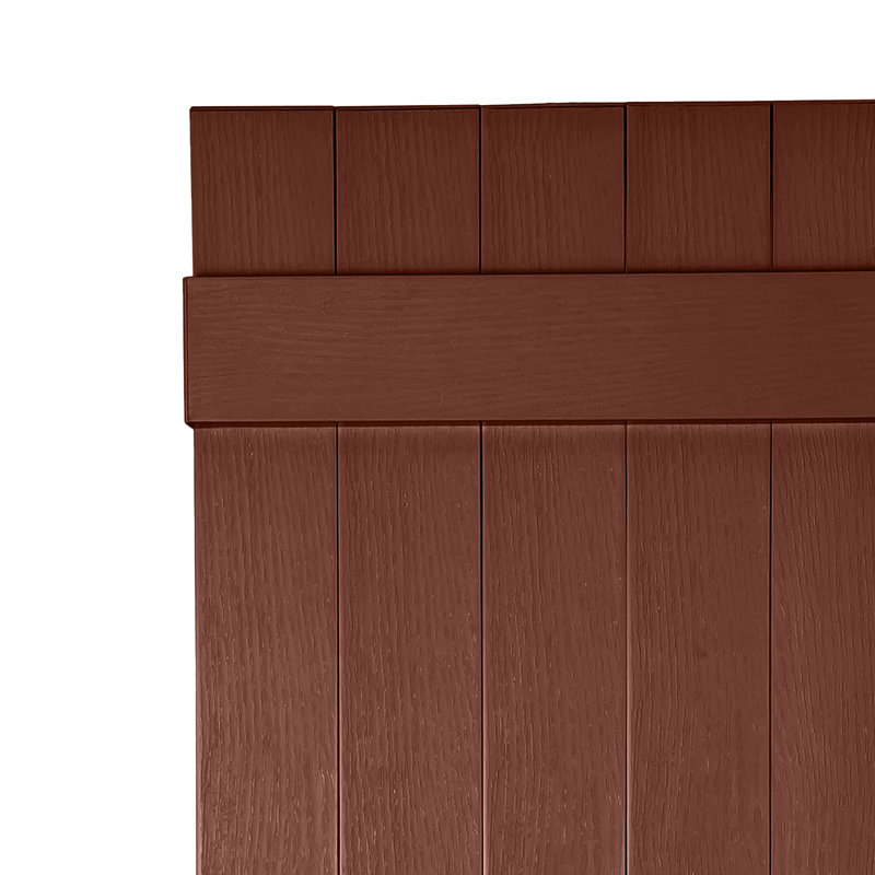 Persiennes personnalisées à 5 planches fermées, Rouge brique, 40"