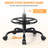Adjustable Height Drafting Stool with Footring Wheels