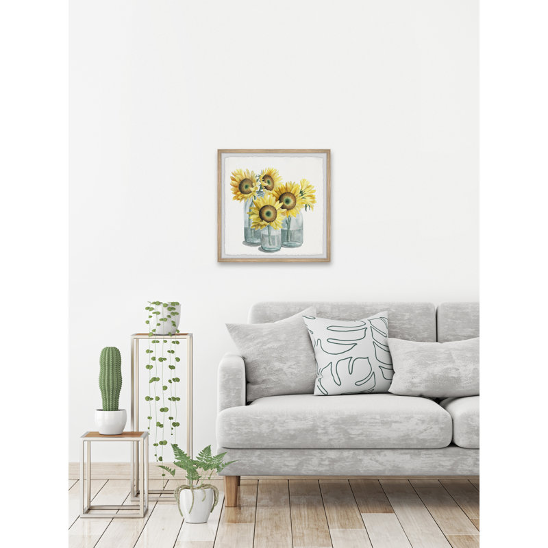 Yellow Blossoms - Single Picture Frame Painting, 41cm H x 41cm W