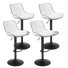 Swivel Bar Stools Modern Leather Upholstered Counter Stools for Kitchen Island, Adjustable Height Stools with Footrest for Home Bar