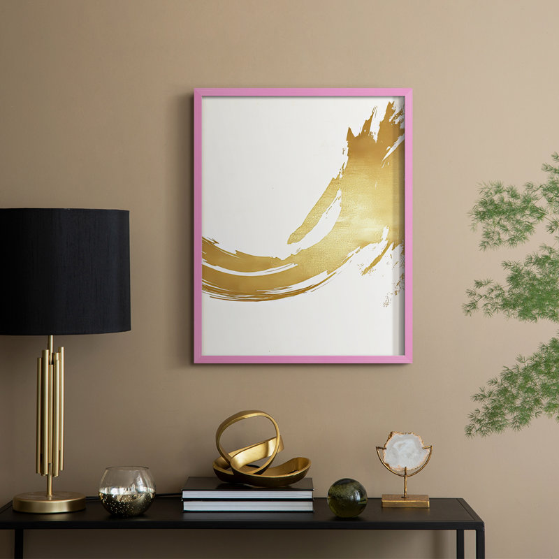 «Abstract Abstract», reproduction encadrée - prêt à accrocher, Rose, H 29 po x l 23 po