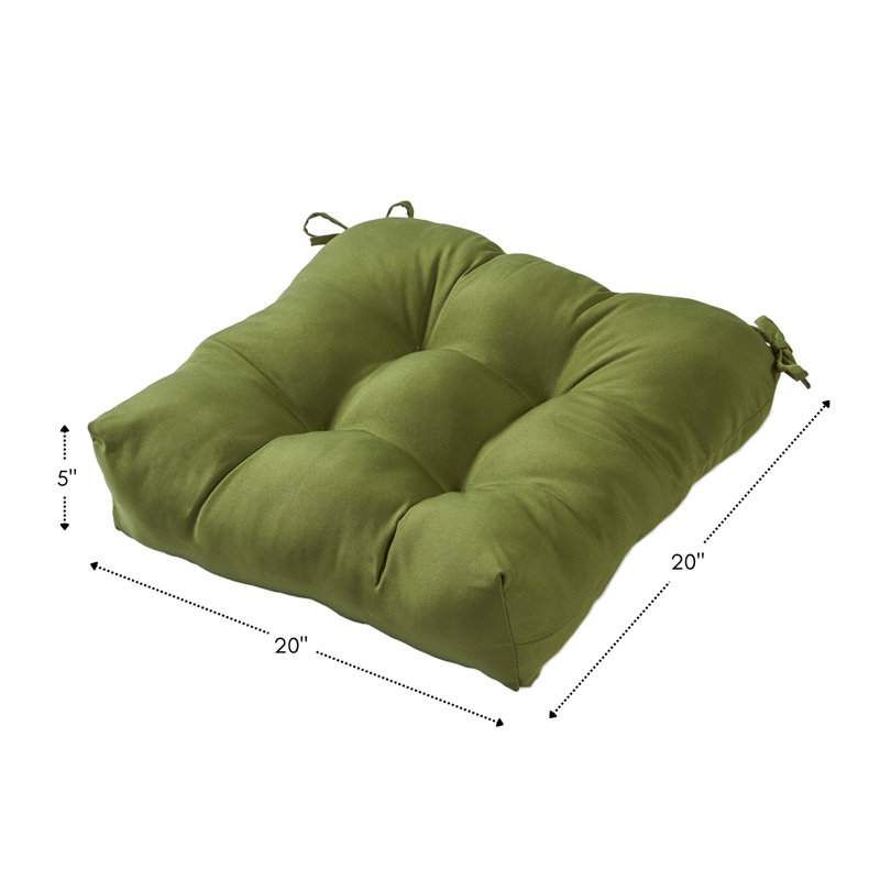 Shipton Outdoor 20'' Dining Chair Seat Cushion, Summerside Green, 2