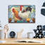 Art mural en verre Gracie Oaks «The Barnyard Brood» par David Galchutt-915383335