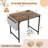  32" Meeting Room Desk Set Of 2 With Charging Station & Headphone Hook Metal Frame Brown
