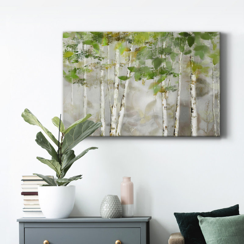 Evergreen Forest - peinture sur toile tendue, H 18 po x l 12 po x P 1 po