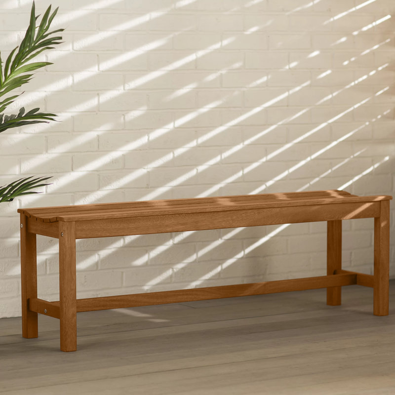 Fleur Solid Wood Eucalyptus Outdoor Bench