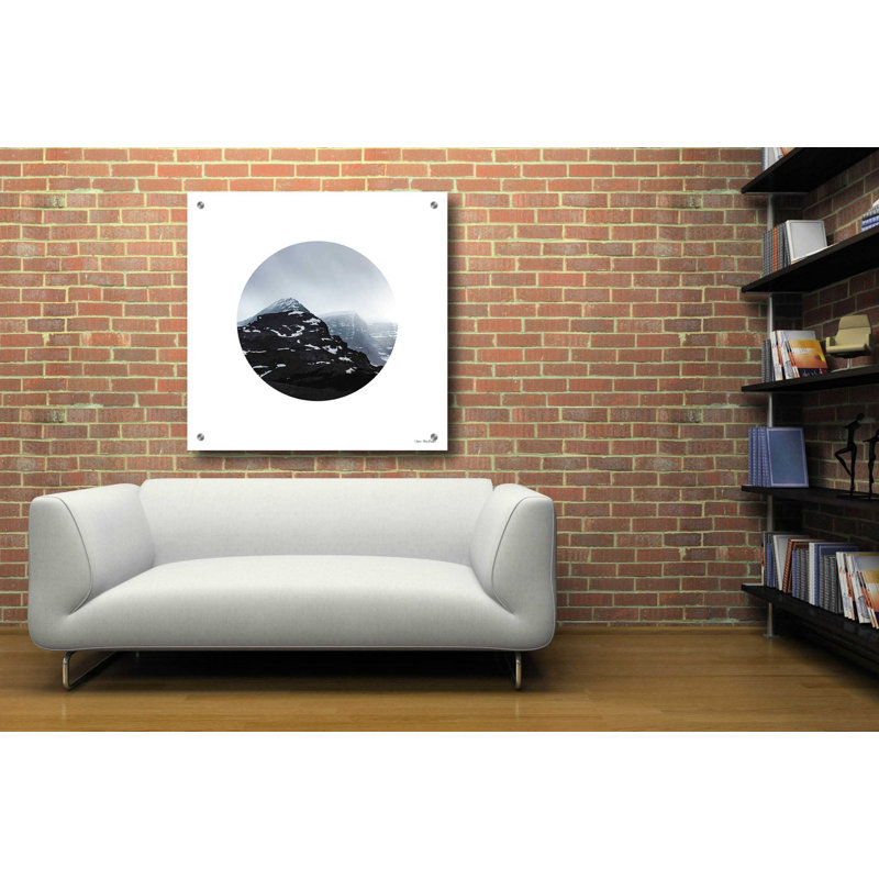 «Snow Mountains» par Seven Trees Design, art mural en verre acrylique, H 36 po x l 36 po x P 0,2 po