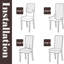 Ensemble de 6 housses de chaise de salle à manger-668829118