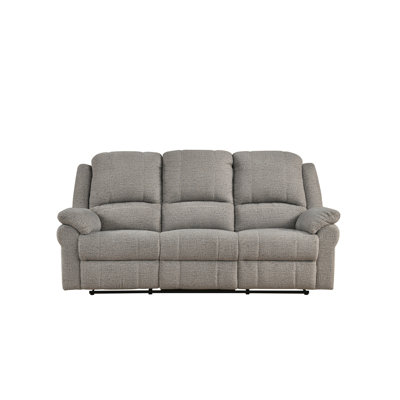 Reclining Sofa, Grey-Beige Chenille