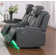 Meghean Breathable Leather Power Recliner Loveseat Power Headrest With Multi-Functional Center Console, Bluetooth Audio