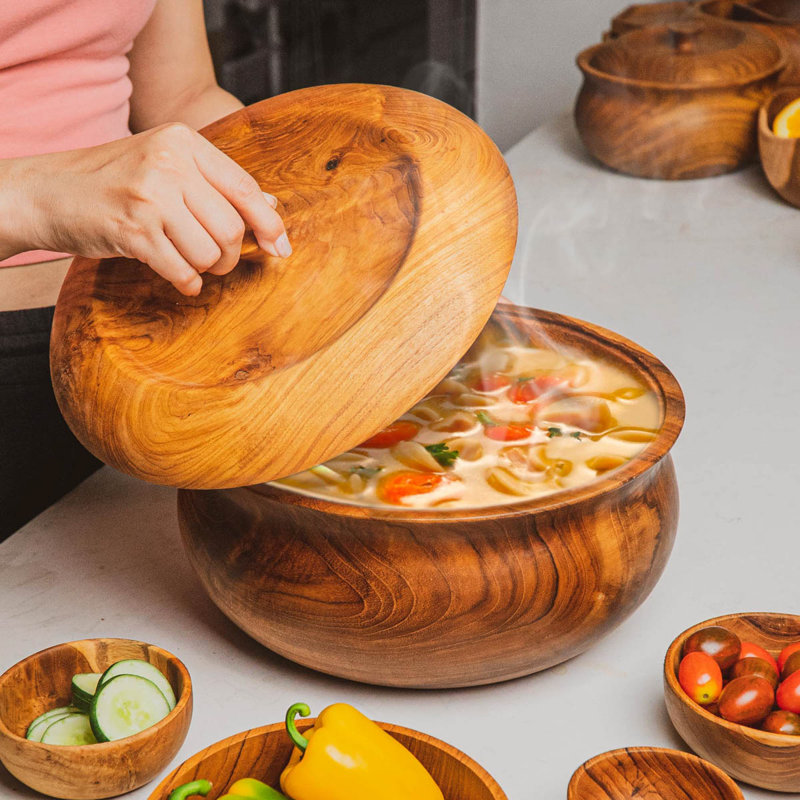 Rainforest Bowls Teak Serving Bowl
