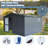 Backyard Storage Shed 11' X 12.5' With Galvanized Steel Frame & Windows, Outdoor Garden Shed Metal Utility Tool Storage Room With Lockable Door For Patio(Dark Gray)-124356779-124356781