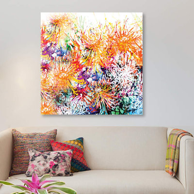 «Sunny Chrysanthemums», reproduction sur toile