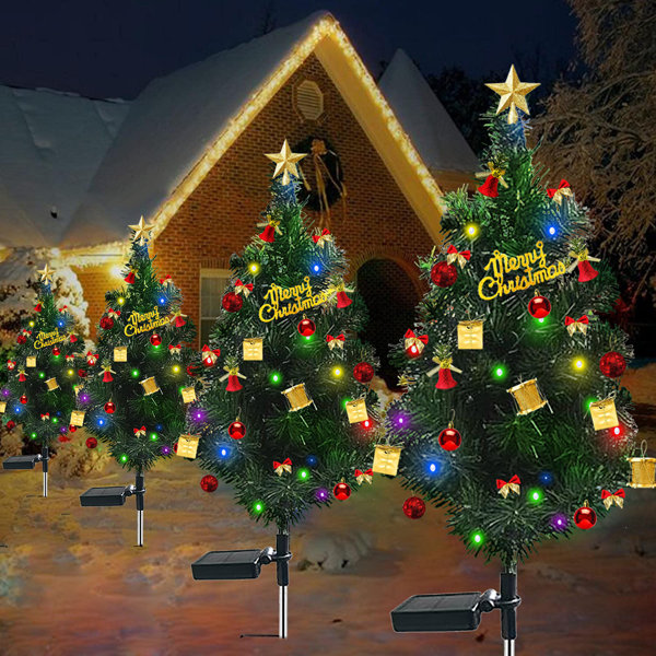 The Holiday Aisle® 29'' Solar Lighted Trees & Branches | Wayfair