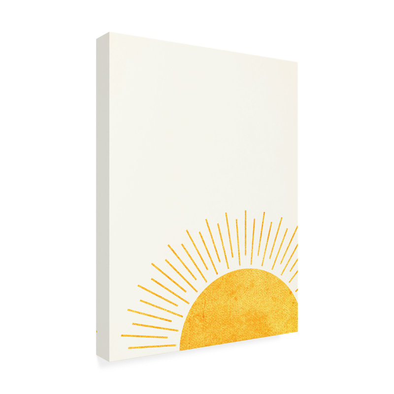 Paysage boho jaune soleil couchant 3, H 19 po x l 14 po x P 2 po