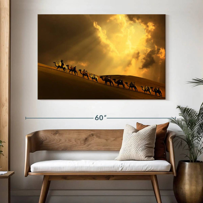Brampt Camel Caravan Uphill, 34" H x 51" W