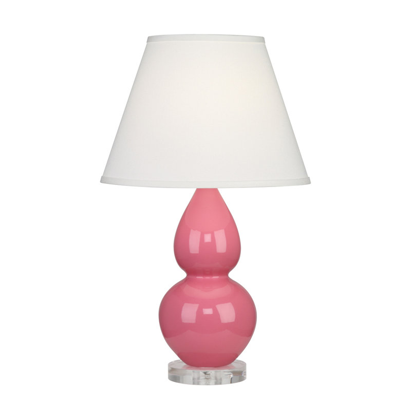 Lampe de table double gourde, Petit, Baby Blue, Lucite