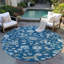 Tapis bleu marine intérieur / extérieur lavable à la machine  ACN1006 Chayden-99105717
