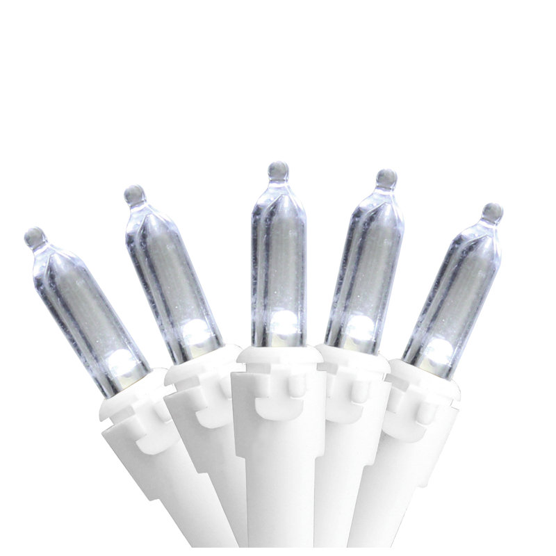 Guirlande de 100 lumières DEL, Blanc parfait / blanc, 50