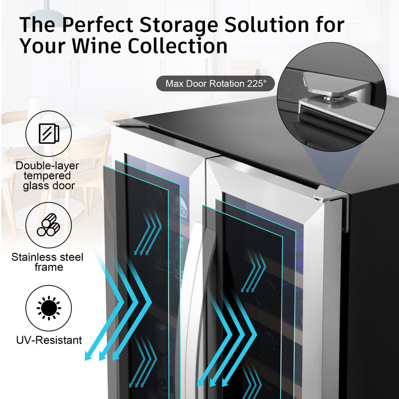 24-Inch Dual Zone Stainless Steel Wine and Beverage Refrigerator