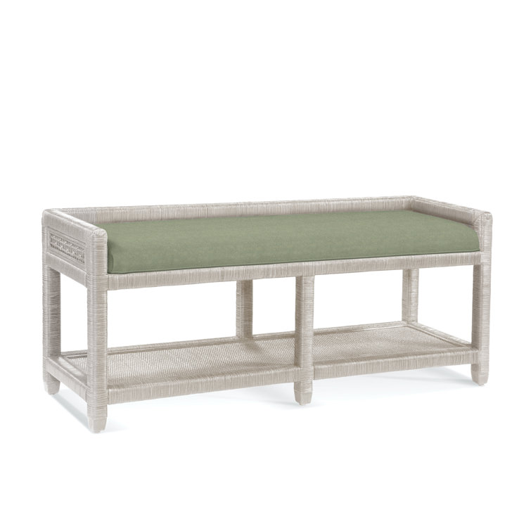 Banc de rangement en osier Glinda