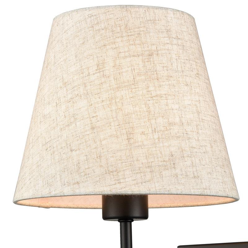 Gralin Swing Arm Sconce, Black, Beige