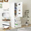 Armoire de rangement pour cuisine, grande armoire de cuisine avec portes, tablettes et tiroirs