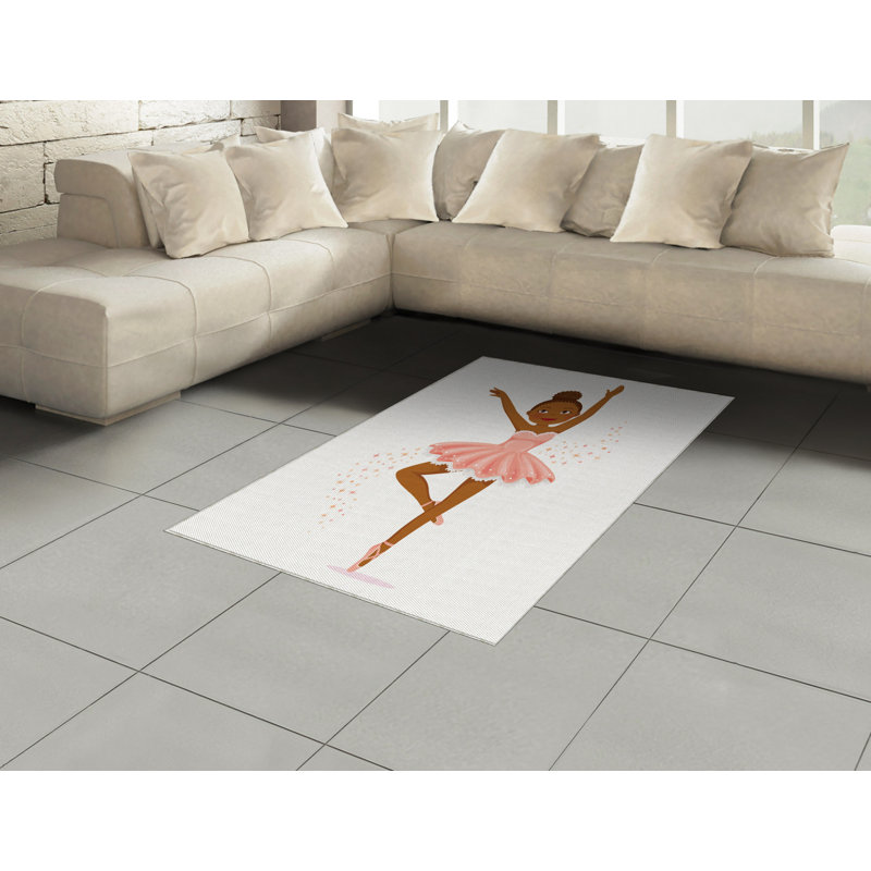Tapis décoratif rétro en fibres à haute densité, Rectangle— 4 pi x 5 pi 8 po