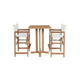 Captain 3 Piece Sunbrella Bar Height Dining Set