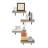 Wall Mounted Floating Display Shelves, Natural, Set of 4-1017972953