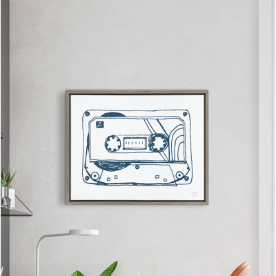 Cassette Illustration by Statement Goods Framed Canvas Wall Art Print