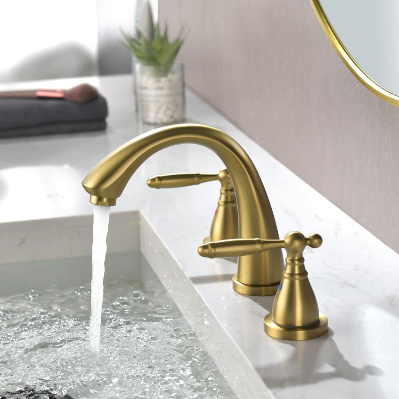 2-handle Bathroom Faucet, Brushed Gold