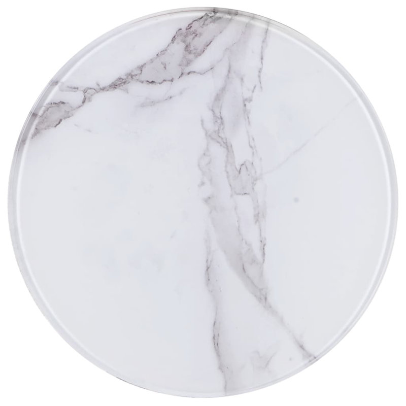 Candida Glass Table Top, White, 0.8cm H x 50cm W x 50cm D