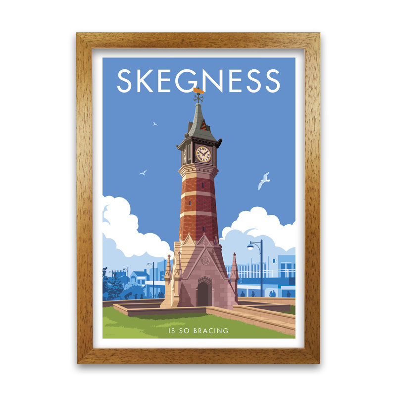 Skegness by Stephen Millership - Print, 59.4 cm H x 42 cm W x 5 cm D, Oak