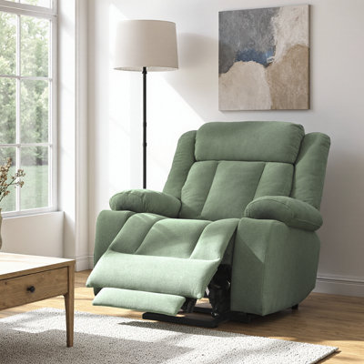 Fauteuil inclinable électrique Power Lift avec repose-pieds allongé, télécommande et porte-gobelets - Fauteuils inclinables ergonomiques en tissu pour le salon