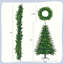 Sapin de Noël artificiel pré-éclairé avec couronne et guirlande