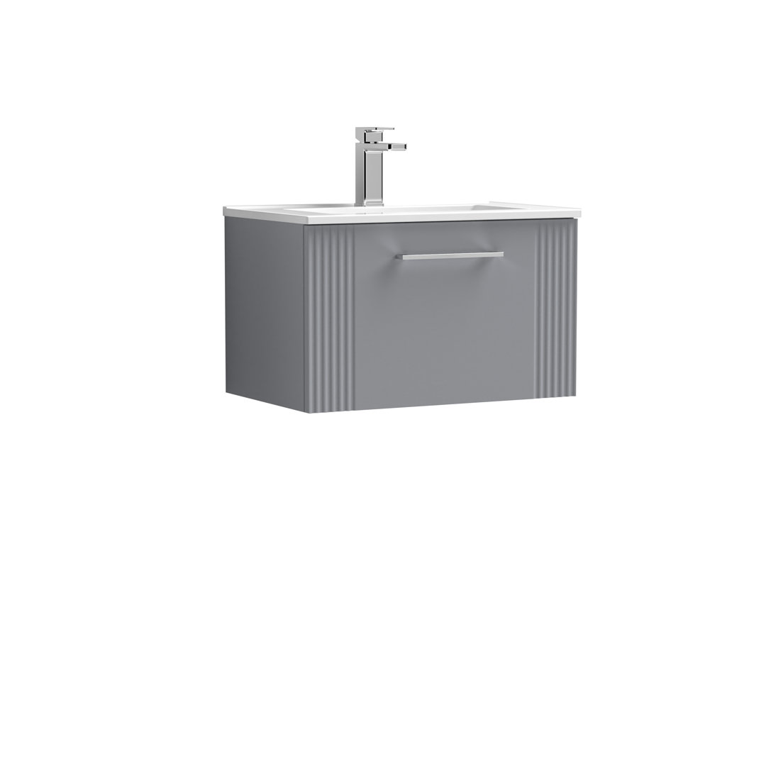 Deco 605mm Single Bathroom Vanity with Integrated Vitreous China Basin