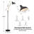 67" Modern Adjustable Black Floor Lamp