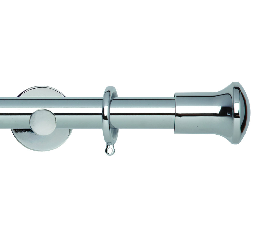 Metal Curtain Pole Set with Rings 28mm with Trumpet Finial