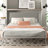 Station Upholstered Metal Platform Bed-27114077-32966200