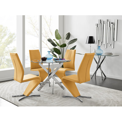 Ensemble de 4 tables de salle à manger Tierra Sleek