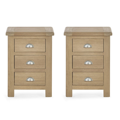 Jeremey 45cm W Solid Wood Bedside Table
